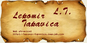Lepomir Tapavica vizit kartica